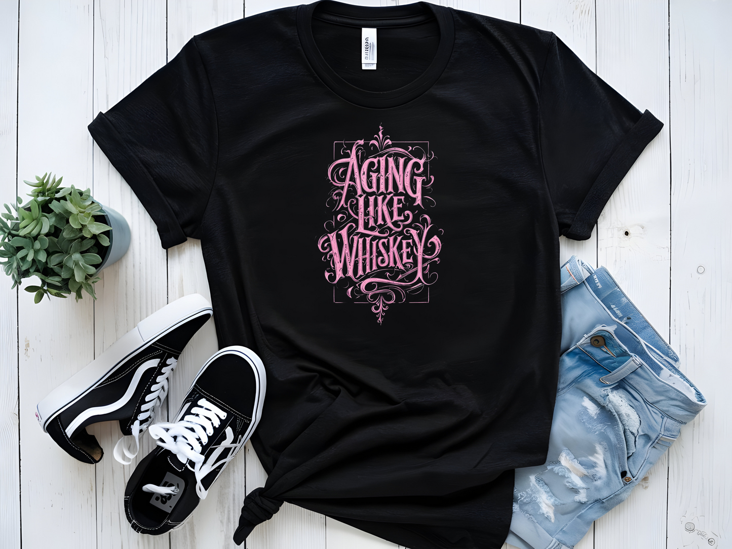 AGING LIKE WHISKEY GRAPHIC TSHIRT