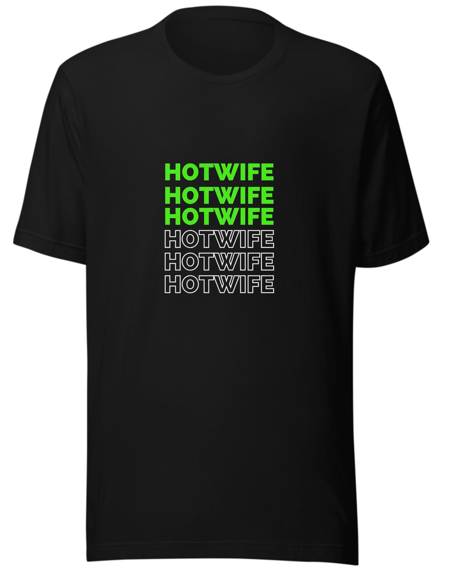 HOTWIFE STACKED GREEN GRAPHIC TSHIRT